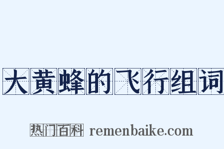 大黄蜂的飞行组词是什么意思的图片